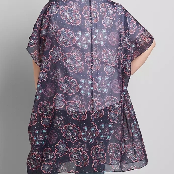 Lane Bryant Floral and paisley duster cardi one sz - Picture 3 of 8